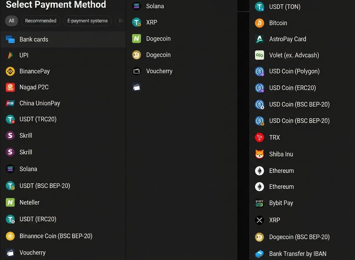 Olymp Trade deposit screen screenshot for UAE traders