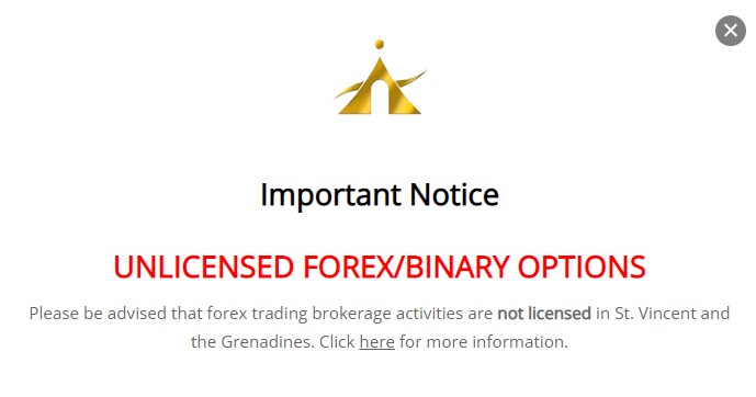 Notice Binary Options Brokers