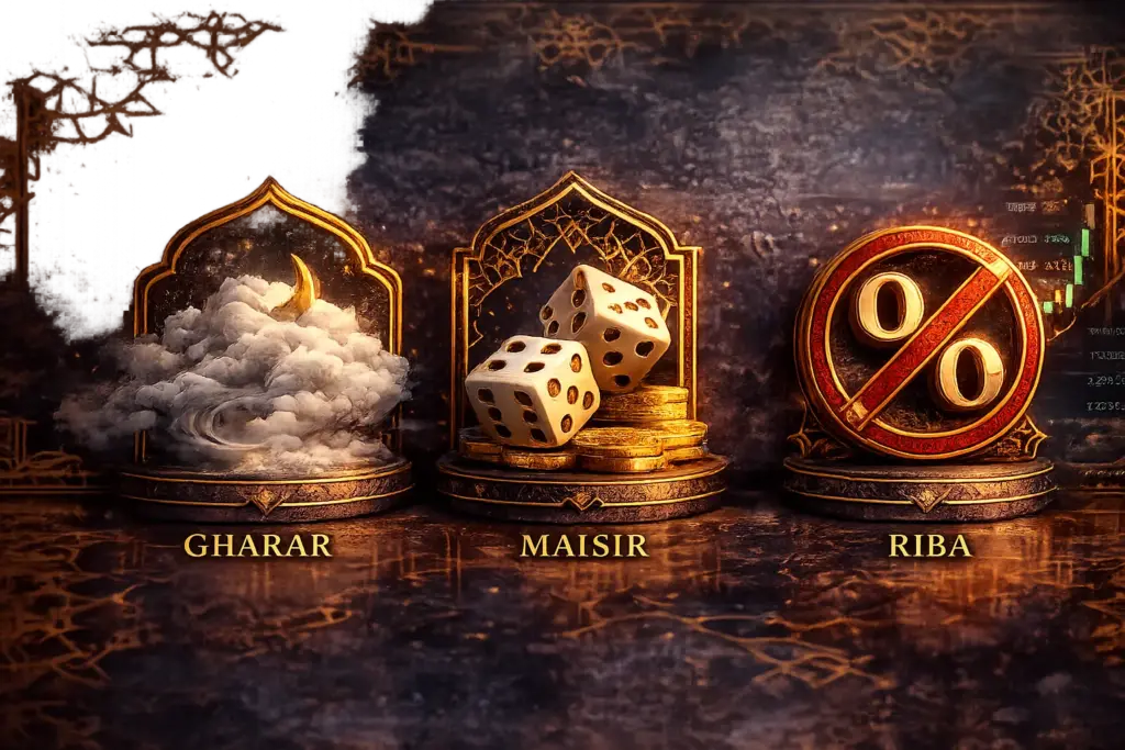 The three core prohibitions in Islamic Trading