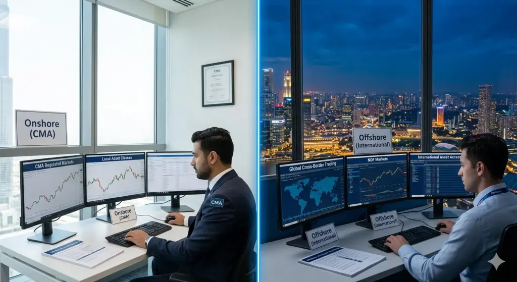 Difference between Onshore and Offshore Binary Brokers in UAE